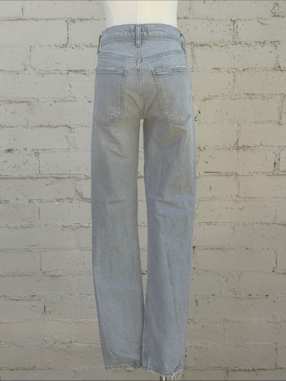 Agolde Lyle Low-Rise Slim Jeans Rift Light Wash Size 25 - Picture 9 of 16